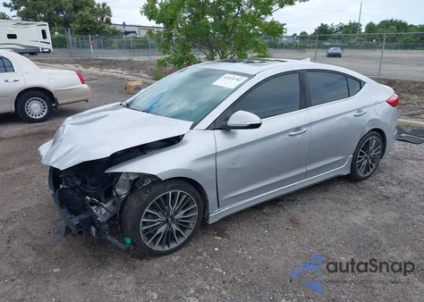 2018 Hyundai Elantra Sport z USA, uszkodzony, nr VIN KMHD04LB2JU474012